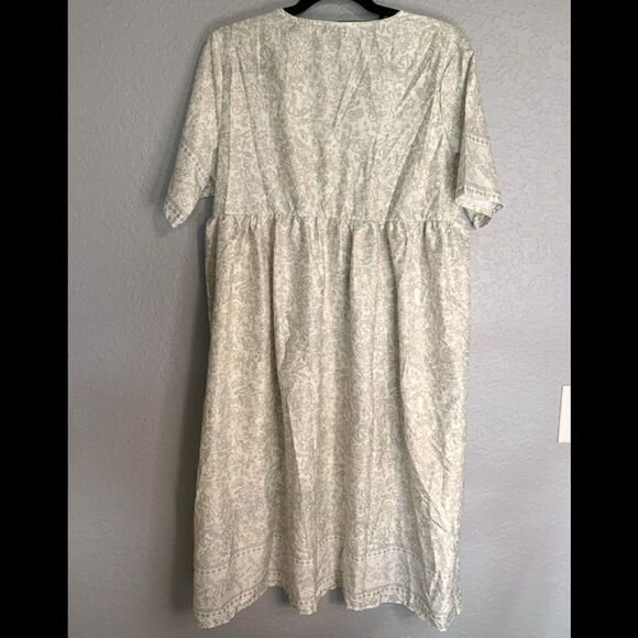 Misslook green paisley dress size L - Picture 2 of 9